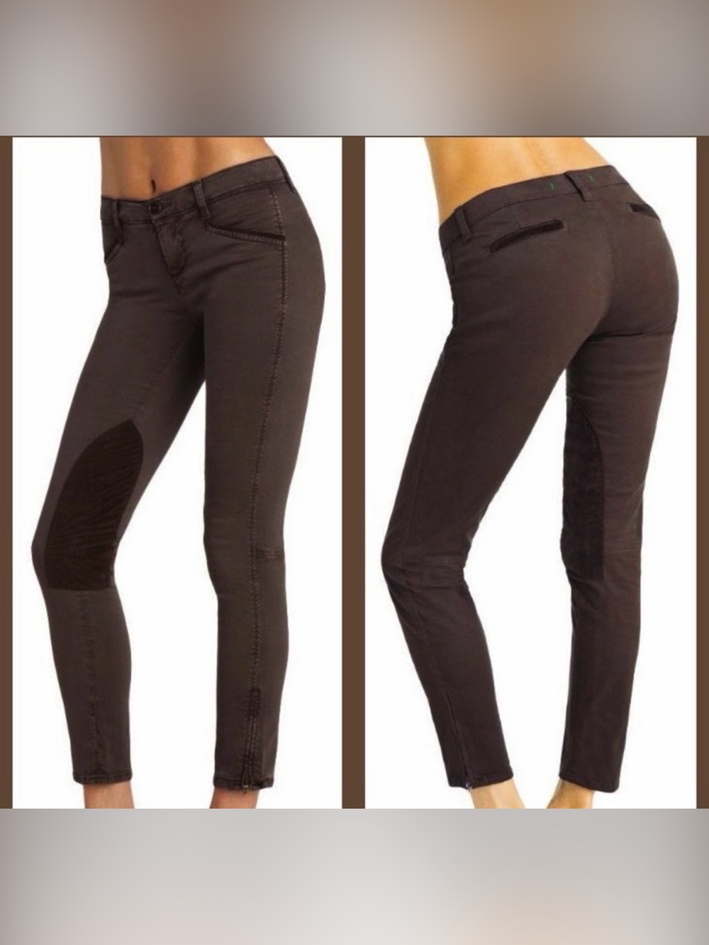 J Brand Jodhpur Equestrian Style Cropped riding pants, olive green, size 28